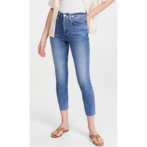 Re/Done • High Rise Ultra Stretch Crop Jeans Indigo Storm 26 NWT